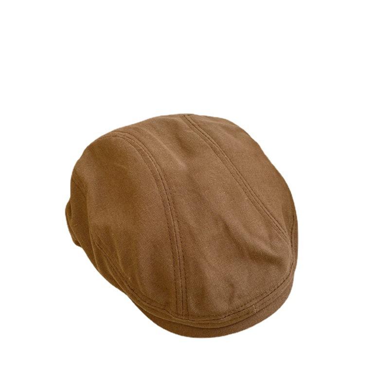 Hat Men's Trendy Solid Color Forward Hat Men's Summer Thin Spring Reverse Wearing Beret Men's British Cap Men's Painter Hat