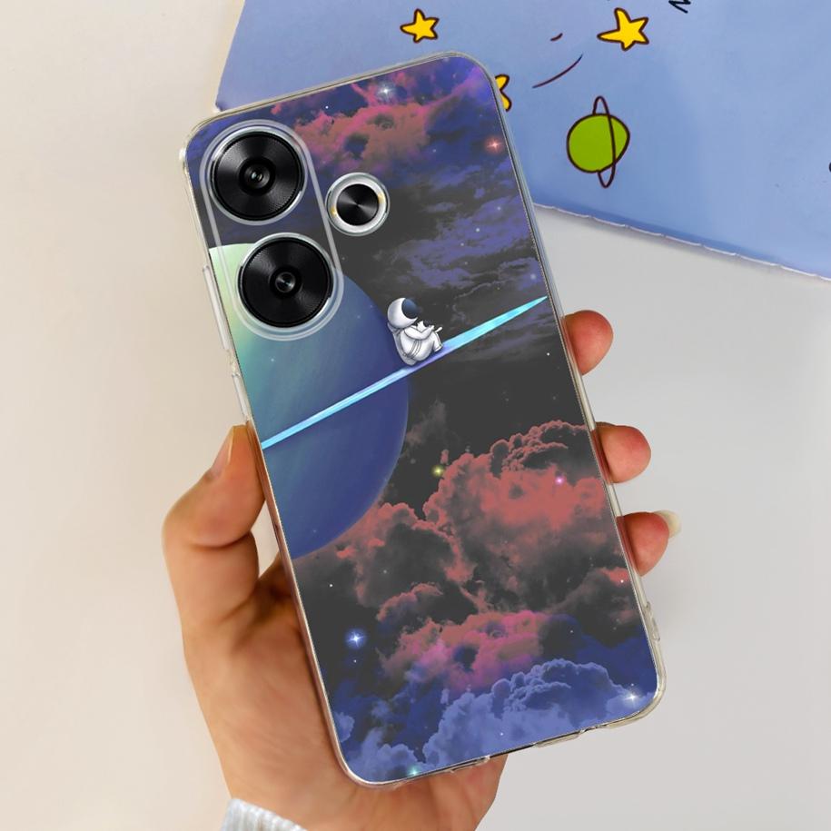 For Xiaomi Poco F6 Case Popular Butterfly Flower Soft Clear Silicone TPU Back Cover For Xiaomi Poco F6 5G F 6 PocoF6 Phone Cases
