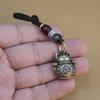 Vintage Pure Handmade Lucky Cat Car Keychain For Women Men Creative Chinese Style Pendant Keychain Backpack Decoration Gifts