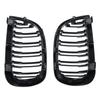 Do BMW E81 E87 120d 120i 130i Przed liftingiem 2004-2007 Błyszcząca Czarna Podwójna Listwa Grill Samochodu Przedni Grill Nerki Grill Wyścigowy