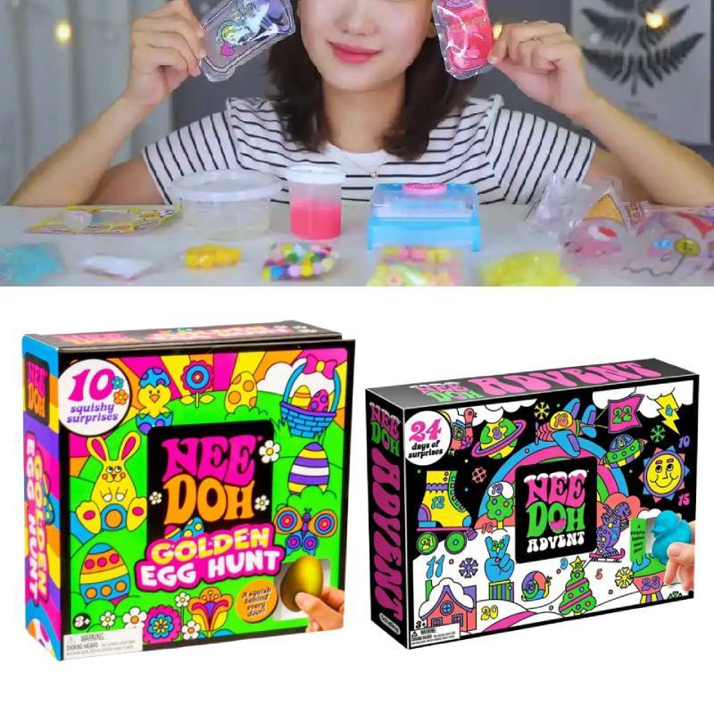 Needoh Squishmas Adventskalender Weiches Gummi Stressball für Kinder und Erwachsene