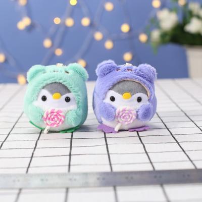 Roztomilý tučňák panenka přívěsek na klíče dívka kreslený auto plyšový přívěsek na klíče kawaii dámská taška příslušenství