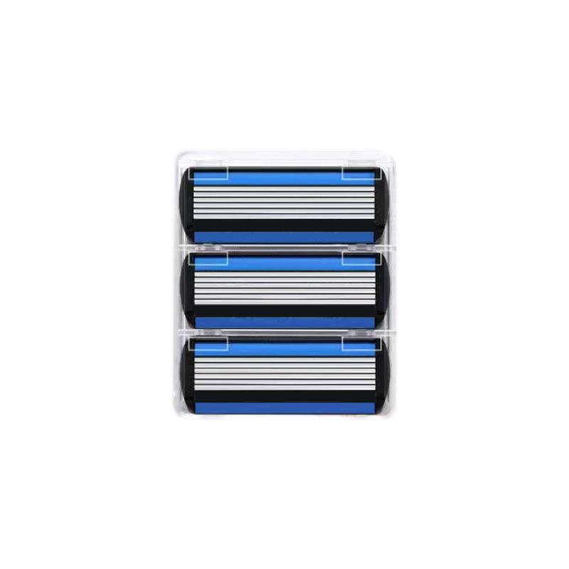 Men's 6-Blade Manual Razor with Universal Stainless Steel, Six-Layer Anti-Scratch Blade Holder