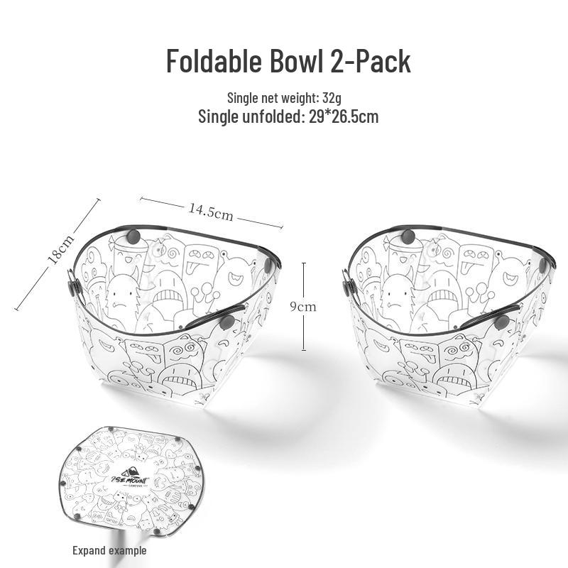 Portable Multi-Purpose Cutlery Set with Folding Bowl, Plate, Coffee Filter, Funnel, and Water Cup