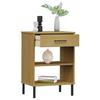 VidaXL Console Cabinet with Metal Legs Brown Solid Pine Wood OSLO, Furniture, Hallway Furniture, Hall Furniture 351000