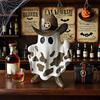 Ghost Cowboy Figurine Halloween Ghost Wearing Cowboy Hat Boots Decoration Desktop Ghost Statue for Mantel Cabinet Bookshelf