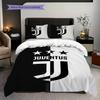 Emblema del Football Club Juventus Set da tre pezzi (1 * copripiumino + 2 * federa, senza nucleo) Copripiumino e federa Set biancheria da letto