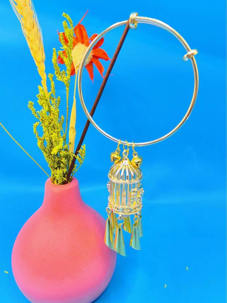 Φωτεινά βραχιόλια Hanfu Αρχαίου Στυλ με Παλατιανά Κουδουνάκια για Κορίτσια - Κομψά Κοσμήματα Φεστιβάλ του Μέσου του Φθινοπώρου.