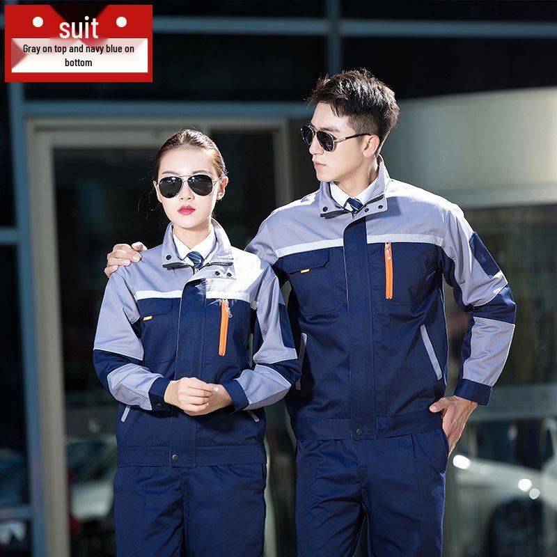 Herren- und Damen-Arbeitskleidungsset - Langärmlig, Verschleißfest, Verdickt für Frühling/Herbst. Perfekt für Schweißen & Autoreparatur.