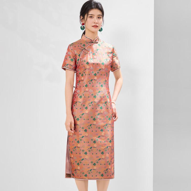New Chinese Style Mulberry Silk Cheongsam Dress