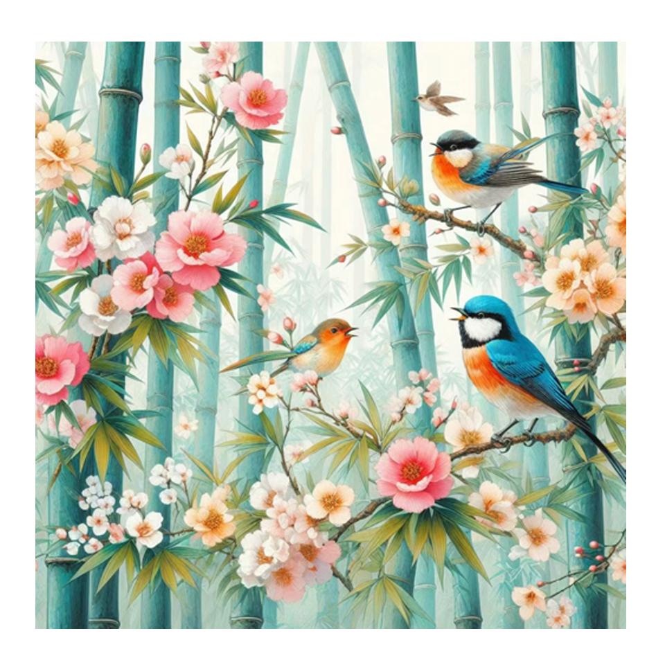 

Новое поступление 5D алмазная живопись цветок и птица искусство полная алмазная мозаика вышивка бамбуком вышивка крестиком горный хрусталь домашний декор Full Round 50x50CM