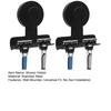 2Pcs Suction Cup Shaver Holder Wall Mounted No Tools Required Stainless Steel Hook Removable Razor And Shaver Organizer for Bathroom Shower