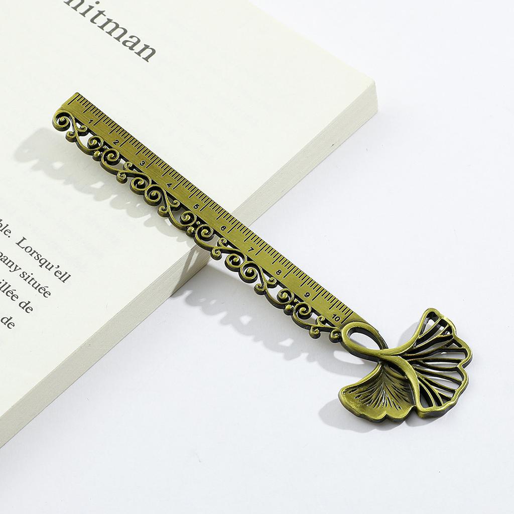 Ginkgo Leaf Bookmarks Metal Bookmarks Ruler Book Page Divider Appreciation Present for Teacher Student Book Lover Writer