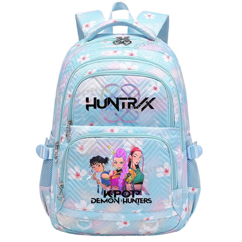 Kpop Demon Hunter Printed Backpack Female Student School Bag Large Capacity Lightweight Casual Backpack Trendy Fashion