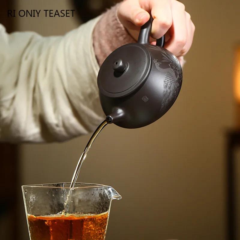 Teiera Cinese Yixing in Argilla Viola 200ml Famosa Fatta a Mano Zisha Teiera di Bellezza Infusore per Tè Bollitore Servizio da Tè Domestico