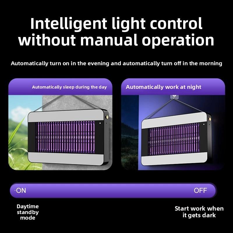 Lámpara antimosquitos eléctrica para interiores y exteriores, mata insectos con luz inteligente