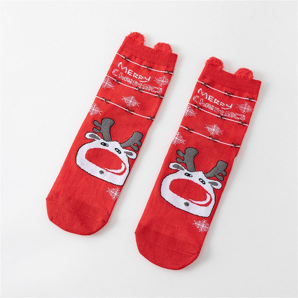 Snowflake Santa Xmas Tree Autumn Winter Happy Socks Cotton Christmas Socks Long Sock