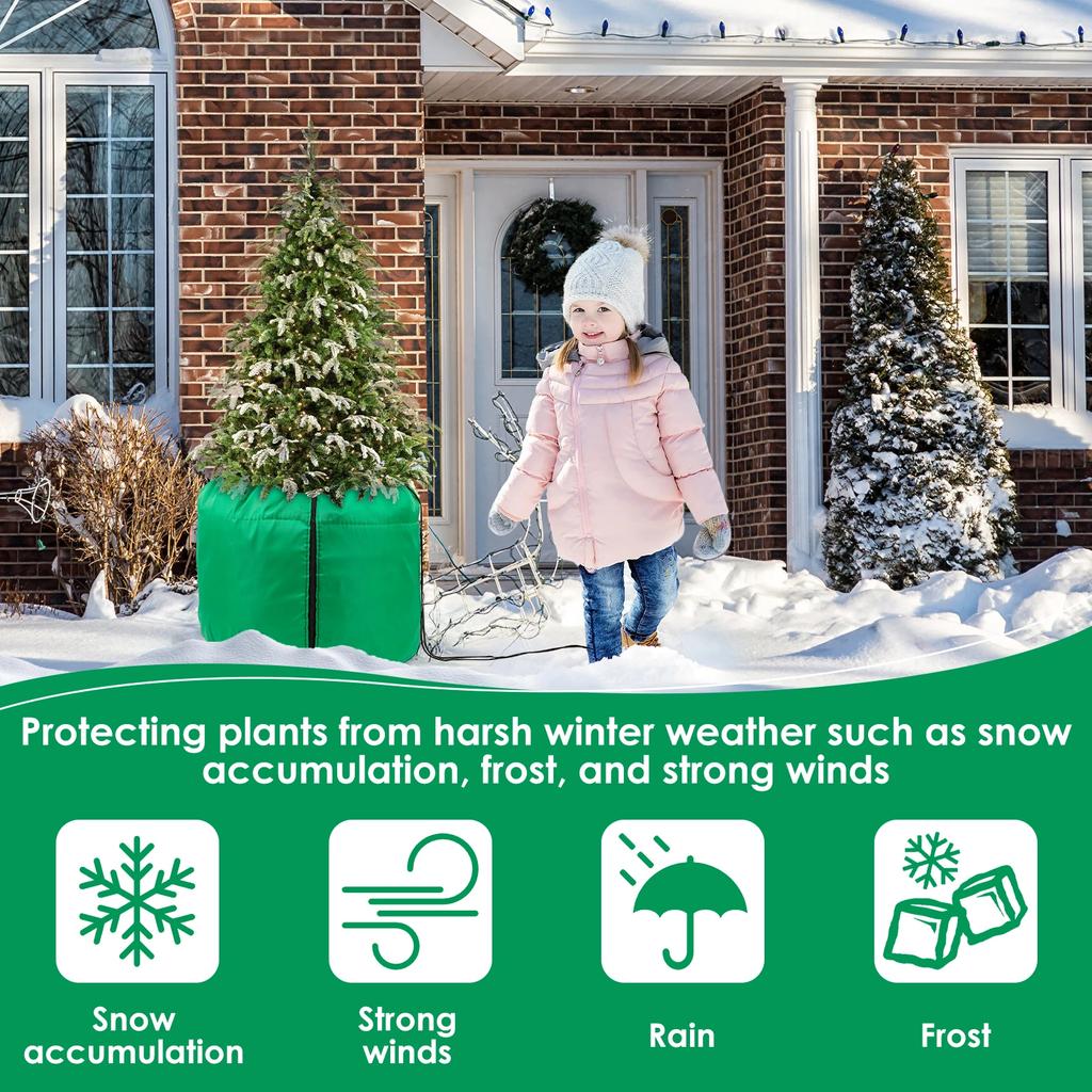 2Pcs Winter Plant Pot Cover 45x50 CM Garden Plant Insulation Cover Potted Plant Freeze Protection Cover Gardening Accessories
