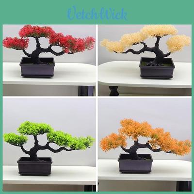 Fake Juniper Bonsai Tree Indoor Plant Decorative Green Faux Plant For Home Decor