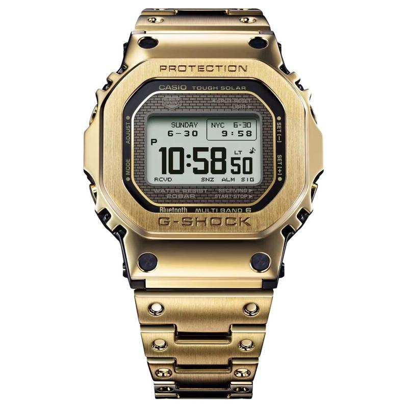 

CASIO 5000 series 200 meters waterproof time correction solar Quartz Steel Strap men s watch gray dial GMW-BZ5000GD-9JF золотий