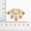 Nidin Personalized Gold Plated Boy Girl Kids Heart Pendant Zircon Necklace Mom Child Birthday Colar Mother's Day Gift Jewelry