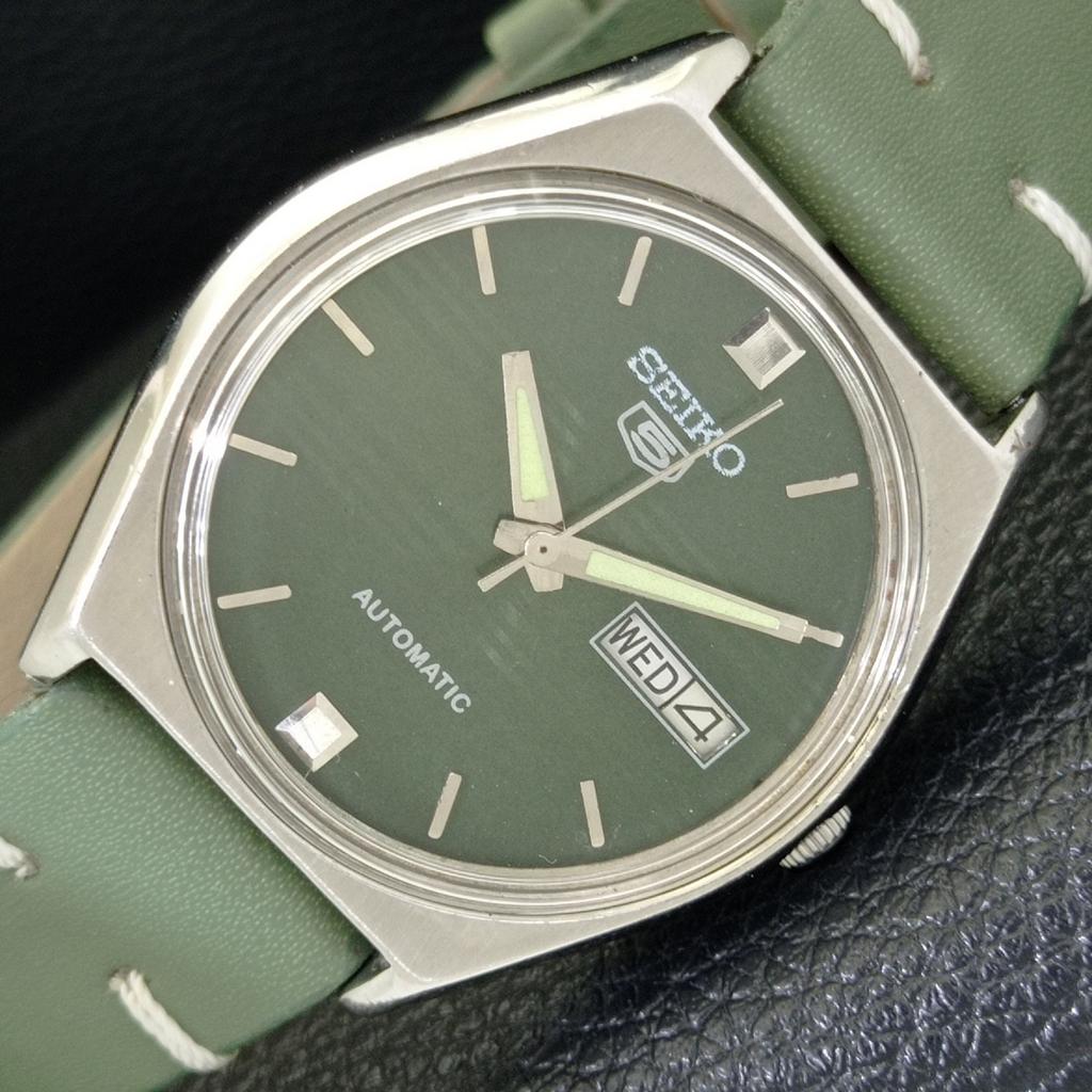 

ВИНТАЖНЫЕ МУЖСКИЕ АВТОМАТИЧЕСКИЕ ЧАСЫ SEIKO 5 JAPAN 6309A С ЗЕЛЕНЫМ ЦВЕТОМ ЦИФЕРБЛАТА a701288-5 R206a-a701288