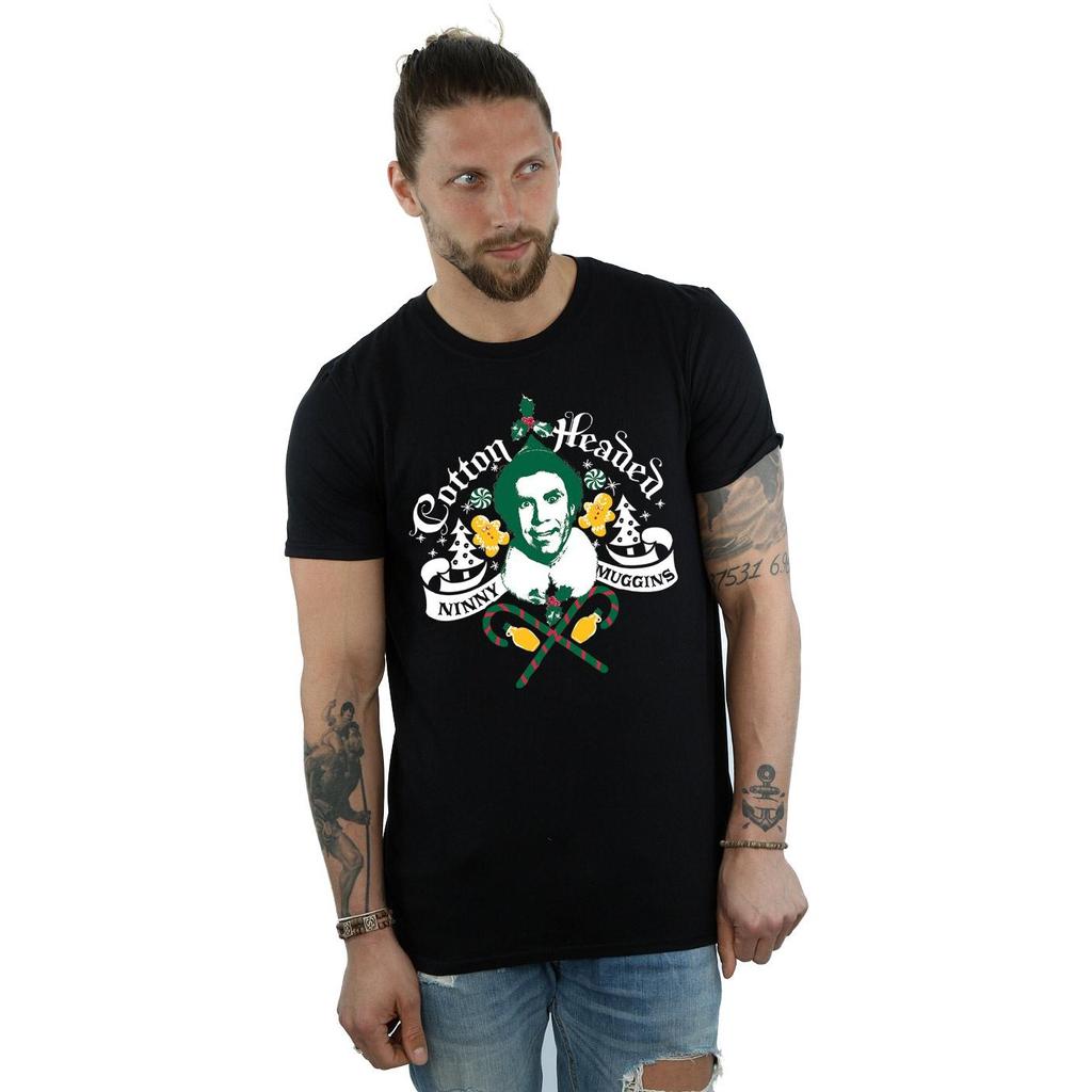 Elf Herren Baumwolle Kopf Ninny Muggins T-Shirt