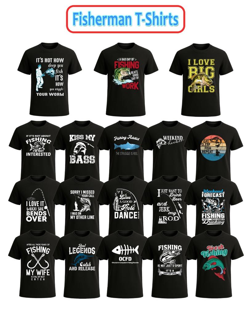 New Fisherman T-Shirts | For Fish Lover Men's | Sea | Ocean | Gift Funny Top Tee
