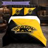 Set Biancheria da Letto Boston Bruins in Microfibra 3 Pezzi Copripiumino Decorativo per Camera da Letto Uso Domestico
