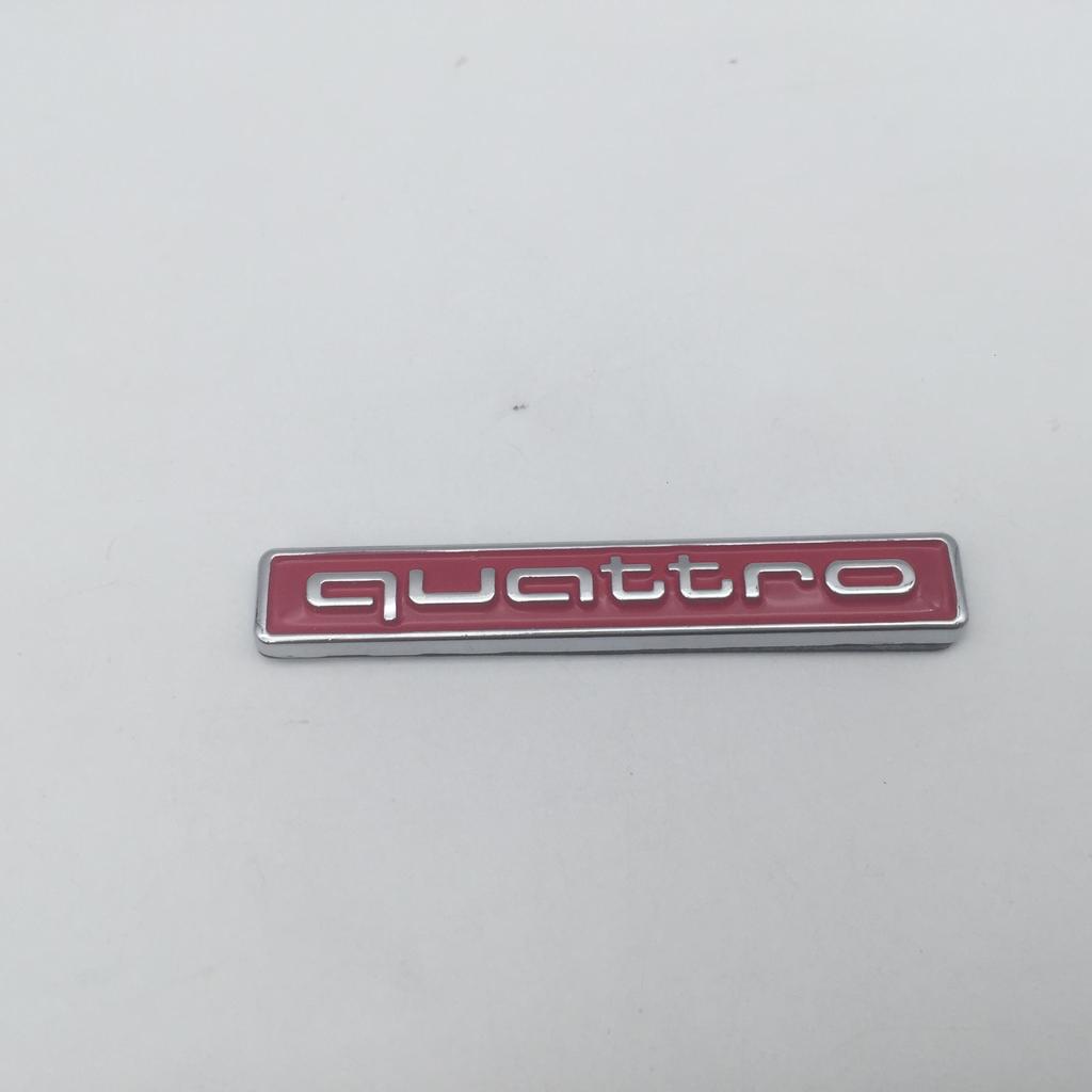 2026 1pcs metal for Audi Quattro car Letter Emblem Side Fender Rear tail trunk badge sticker Decal styling