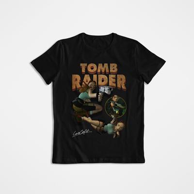Tomb Raider, Lara Croft, Grafik-T-Shirt, Grafisches T-Shirt, Retro, Gaming Unisex T-Shirt