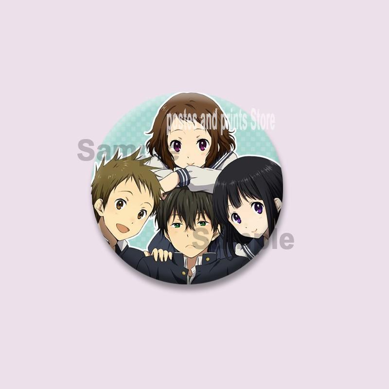 Cute Anime Hyouka Enamel Pins Clothing Bag Hat Jewelry Accessories Cartoon Round Brooch Eru Chitanda Animation Badge Toys Gifts