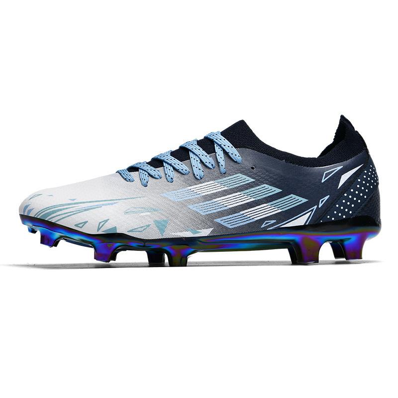 New C Luo Colorful Electroplated Bottom Couple Youth Student Game Training TPU Seamless Low-top Football Shoes