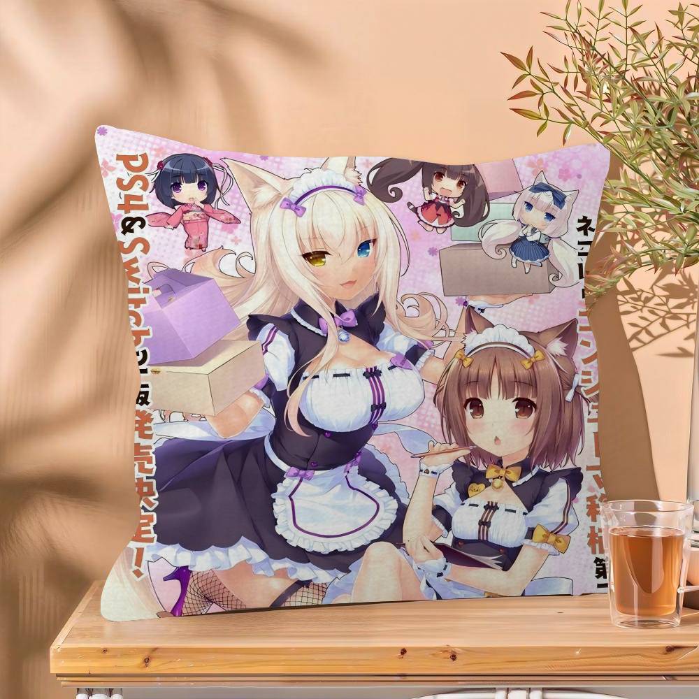 Nekopara Anime Classic Personalized Pillow Cover Kids Bedroom Wild Party Decor Pillowcase Kid Birthday Shower Gift