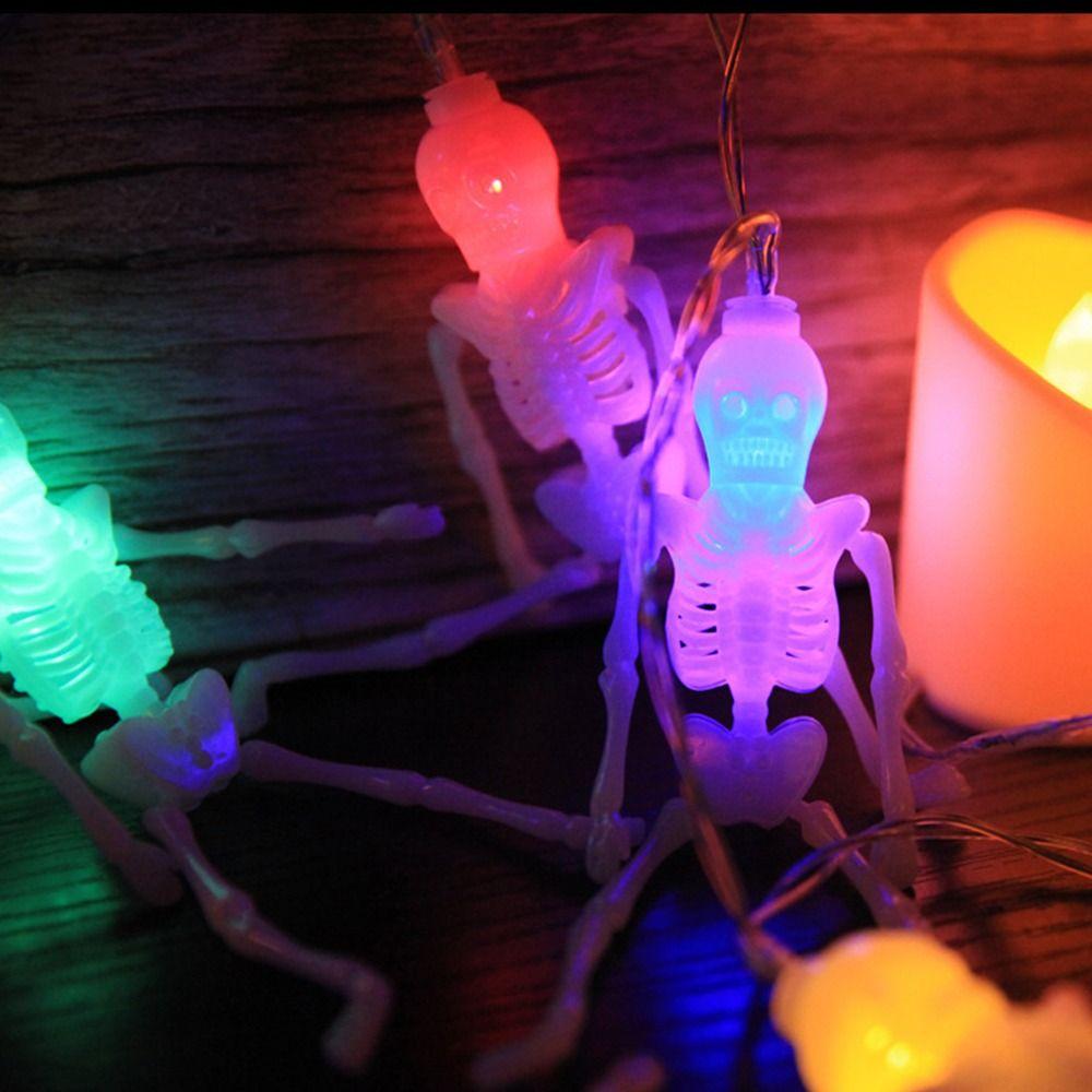 Skeleton Frame Skeletons Lights String Terror Halloween String Lights 1.5M   Party Decor