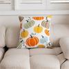 Cushion Cover Colorful Pumpkin Embroidery Cushion Case Throw Pillow Cover for Sofa and Bedroom Comfort, Poly Cotton