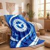 Brighton & Hove Albion Football Print Flannel Blanket Soft Warm Sofa Bed Throw Blanket For Home Office Bedroom