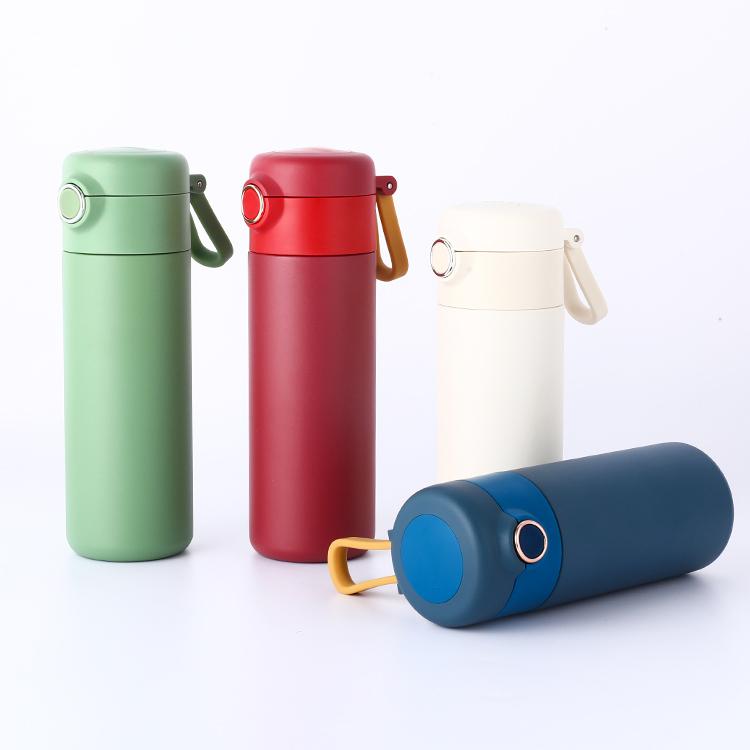 Popular Design Stainless Thermos Double Wall Vacuum Kids Pump Water Bottle