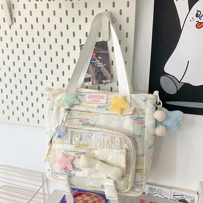 Children's Schoolbags Elementary School Girls Junior High School Students Cute Girl Striped Backpack