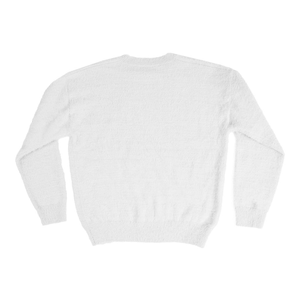 Eiieii Flashed Cats Angora Knit -[White]