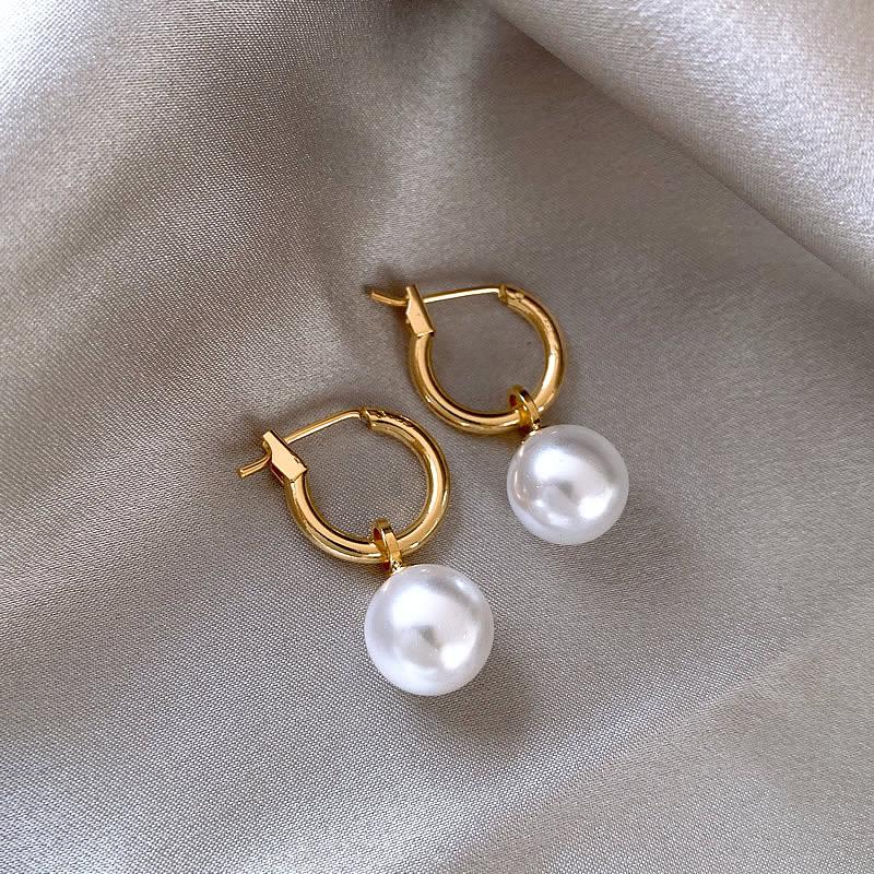 

Liu Yifei-Inspired Pearl Stud Earrings: Minimalist, Elegant, Vacation-Style Accessories