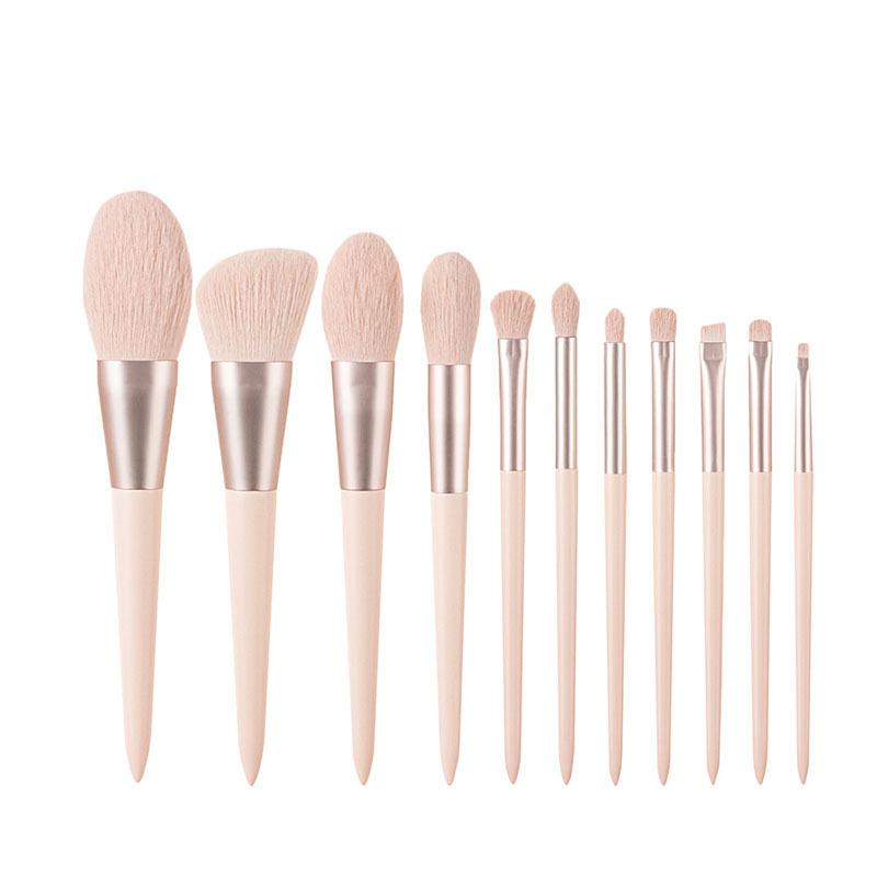 11 Princess Smile Makeup Brush Set Soft Pink Brush Set Beauty Tools