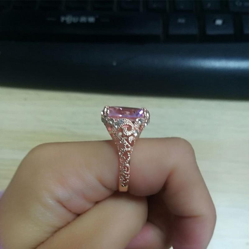 Horse Eye Amazing Shiny Rose Gold Plated Austrian White Crystal Ring Sz 6-10 Horse Eye Amazing Shiny Rose Gold Plated Austrian White Crystal Ring Sz 6-10