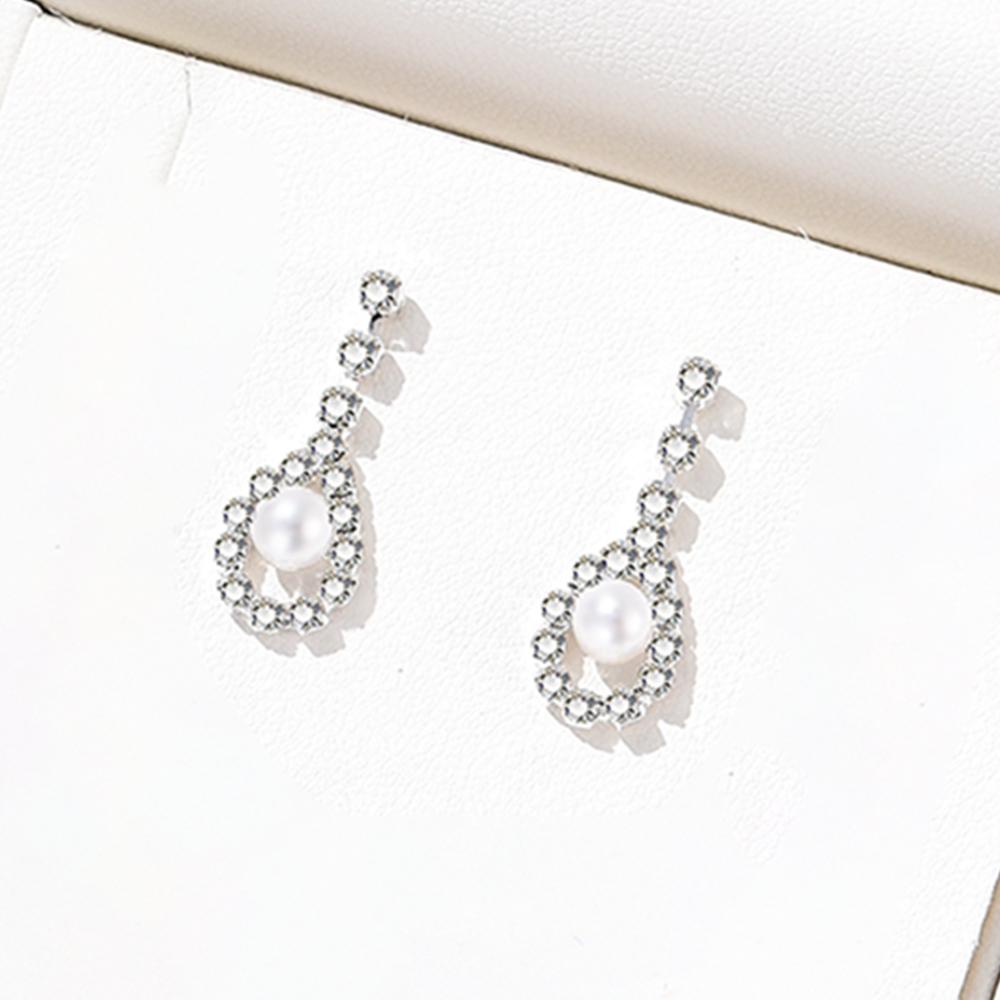 3-teiliges Set Damen Funkelnde Strasssteine Zirkonplattiertes Kupfer Halskette Ohrringe Modisch Vielseitig Kreatives Temperament Set