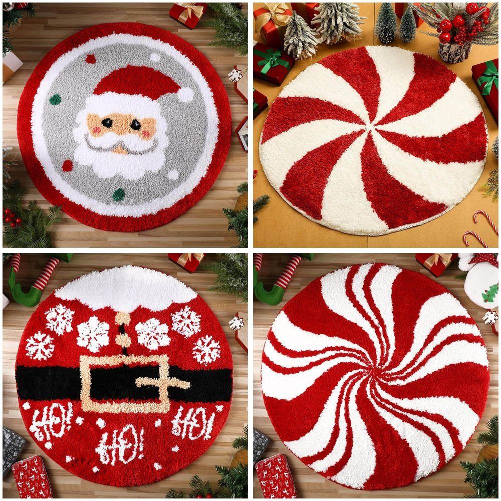Absorbent Bathroom Mat Santa Claus Design Doormat Multi-functional Anti-slip Pad  Door Entrance