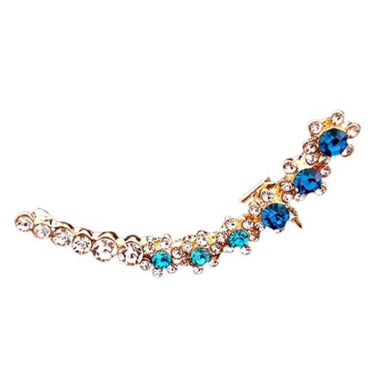 

1 шт., интегрированные серьги-гвоздики для пирсинга для девочек, серьги-гвоздики со снежинками и стразами, ювелирные аксессуары синий