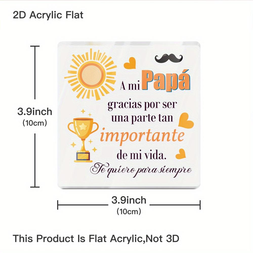 1pc Spanish Acrylic Sign Table Decor, A mi Papa gracias por ser una parte tan importante de mi vida, Desktop Decoration for Home Farmhouse Living Room