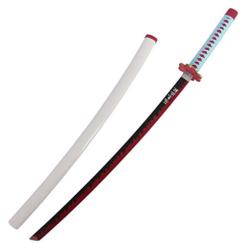 Wooden replica Nichirin sword by Mitsuri Kanroji, demon slayer, cosplay, interior decoration, Japanese sword, katana, weapon, S335