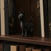 3D Printed Cat Statue Ornament Black Figurines, Multi-purpose Incense Holder Mini Flower Retro Pot, Desktop Storage Organizer for Home Decor & Lovers
