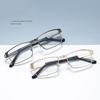 Transition Photochromic Optical Metal Progressive Reading Glasses Anti-Blue-Ray Resin Presbyopic Glass